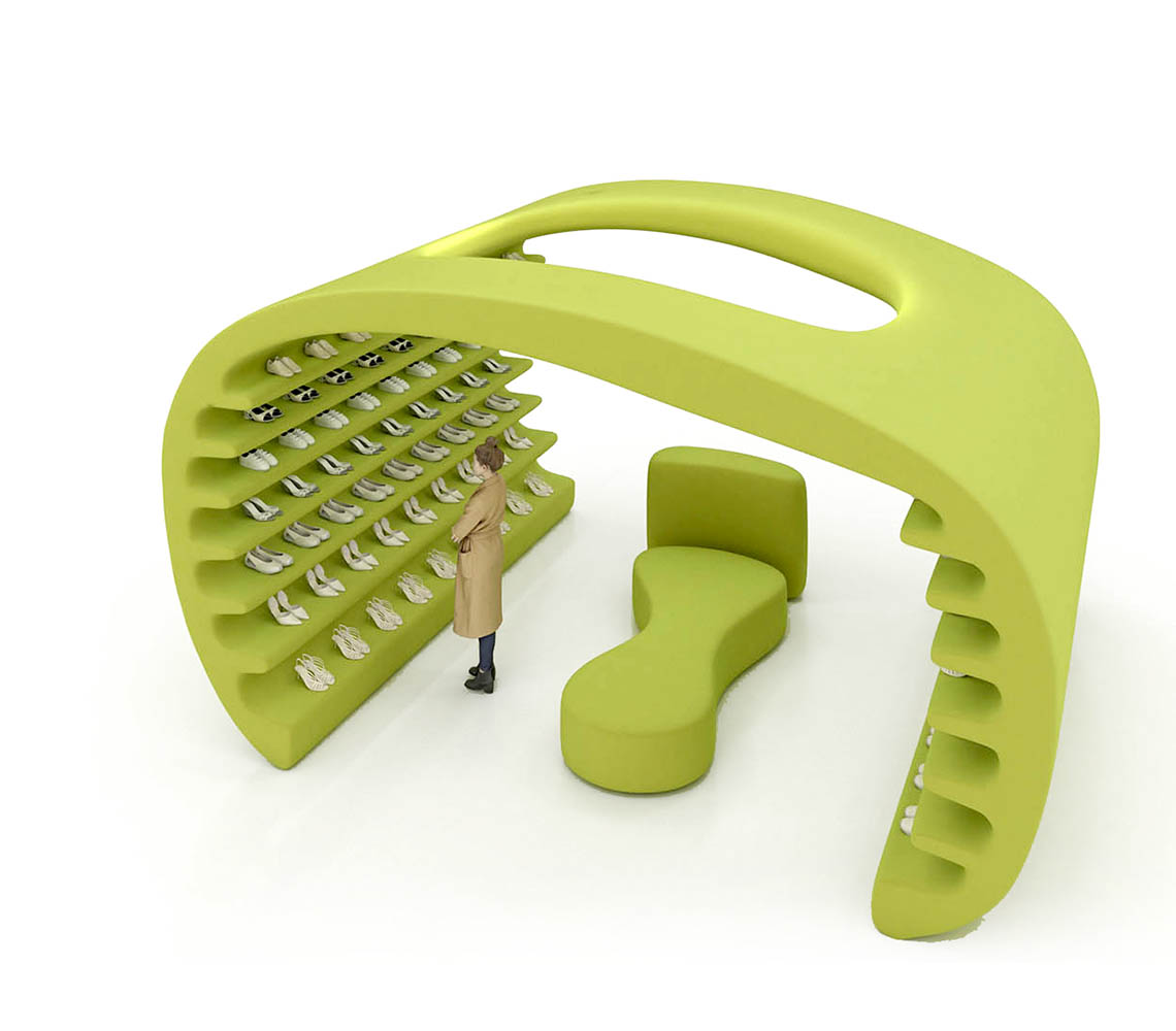 LOOP point of sale and display for traveling spaces